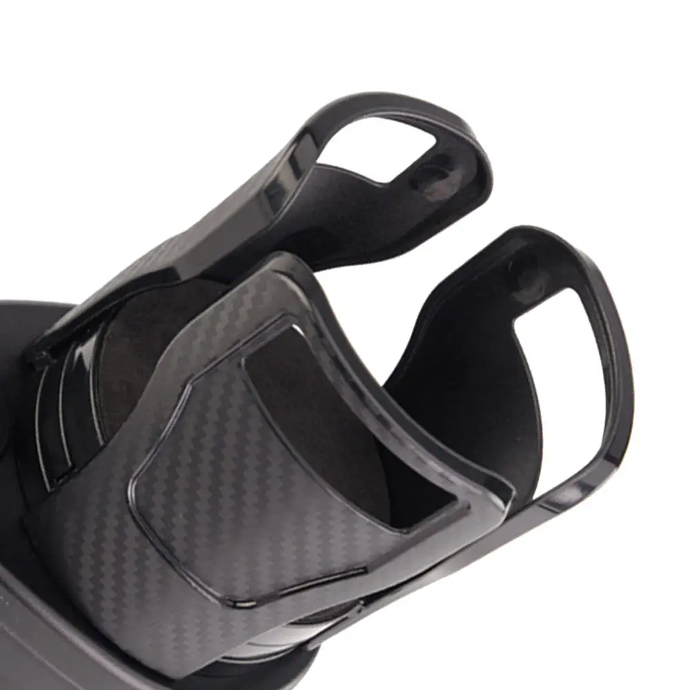 

Car Center Console Dual Cup Holder Carbon Fiber Look Water Bottle Drink Holder