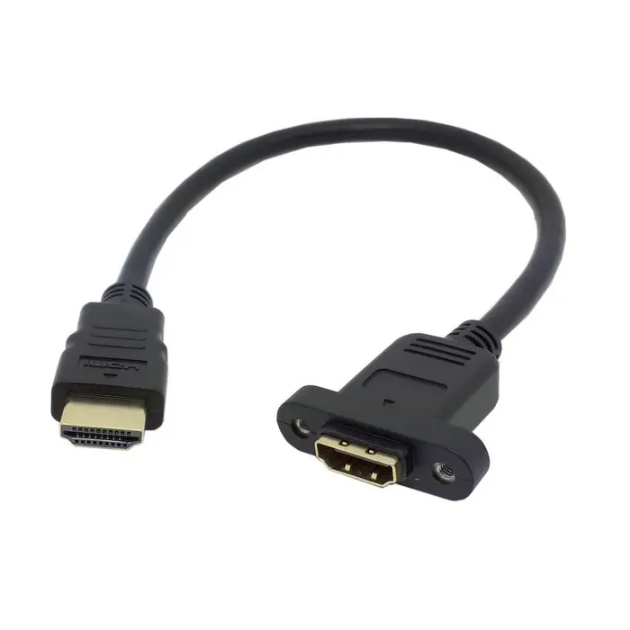 

30cm 50cm HDMI-Compatible 1.4 19pin male to hdmi-compatible Female extension cable With Screw Hole