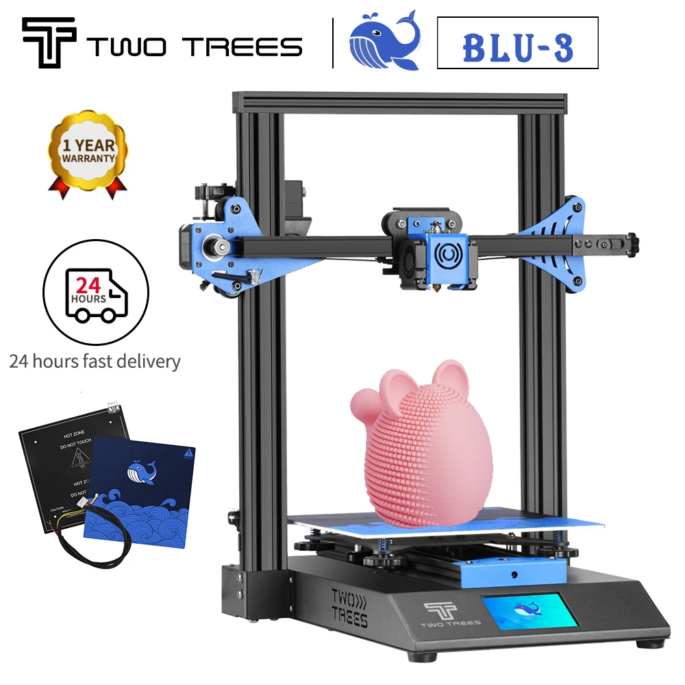 Twotrees-impresora 3D Blu-3 Prusa I3 TMC2225, controlador silencioso de alta precisión, Kit de bricolaje, extrusora de filamento PLA, ajuste de módulo WIFI