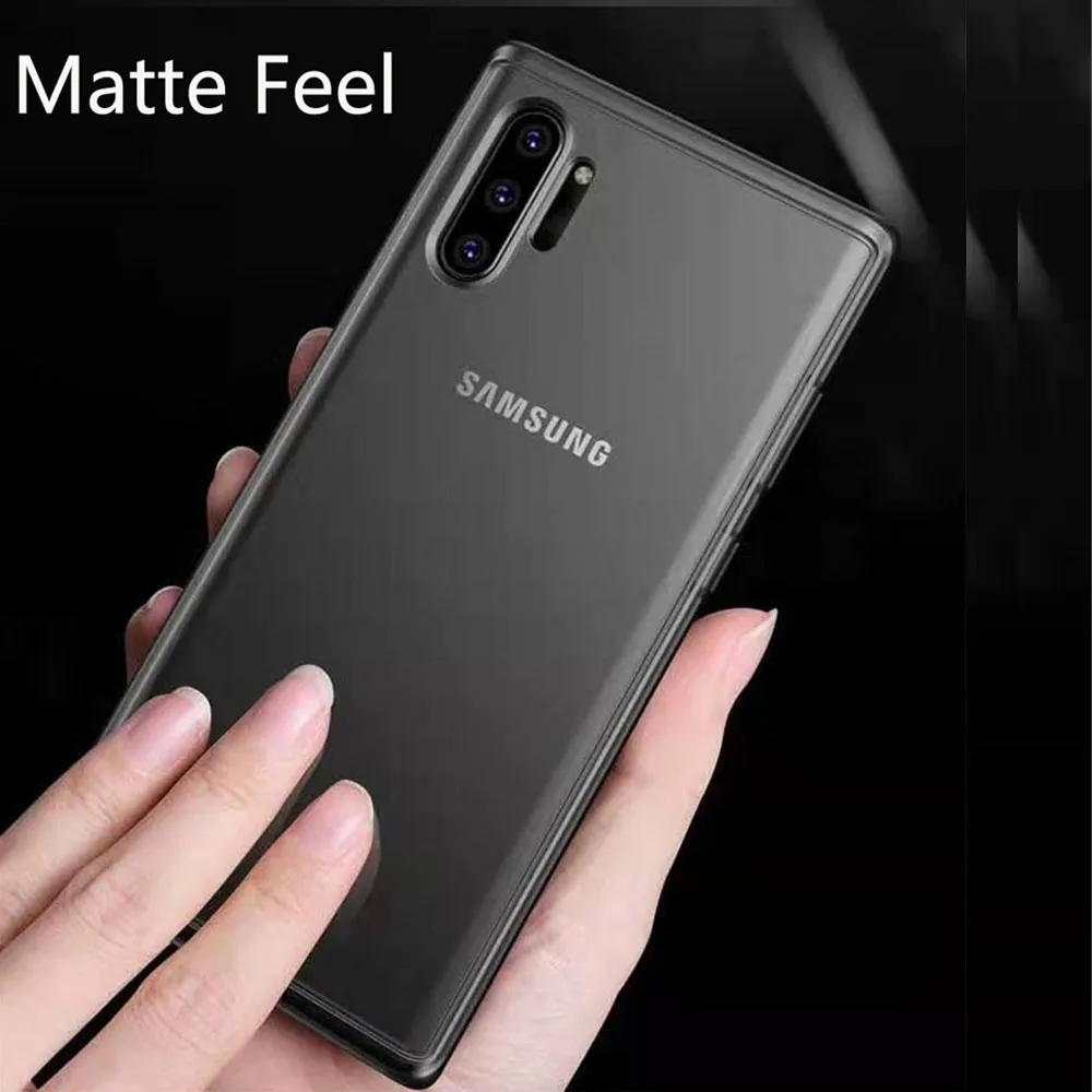 Чехол для телефона samsung Galaxy Note 10 чехол Pro Plus 5G Роскошный Матовый Мягкий