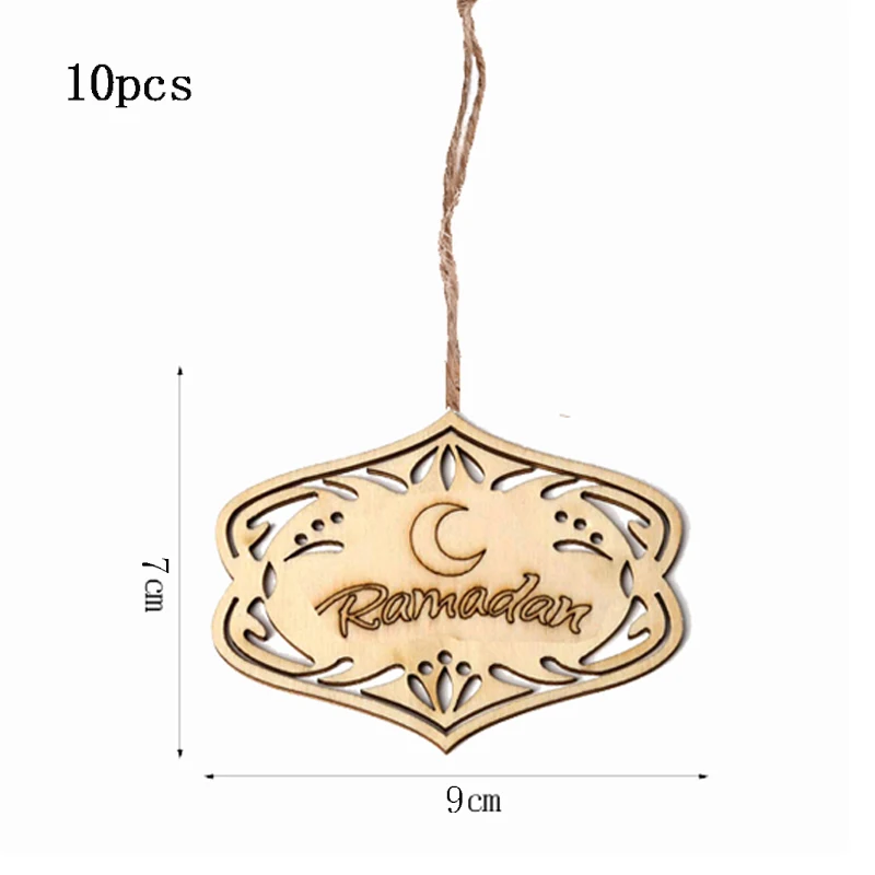 Украшения Рамадан ИД Мубарак Луна деревянный кулон подвесные украшения