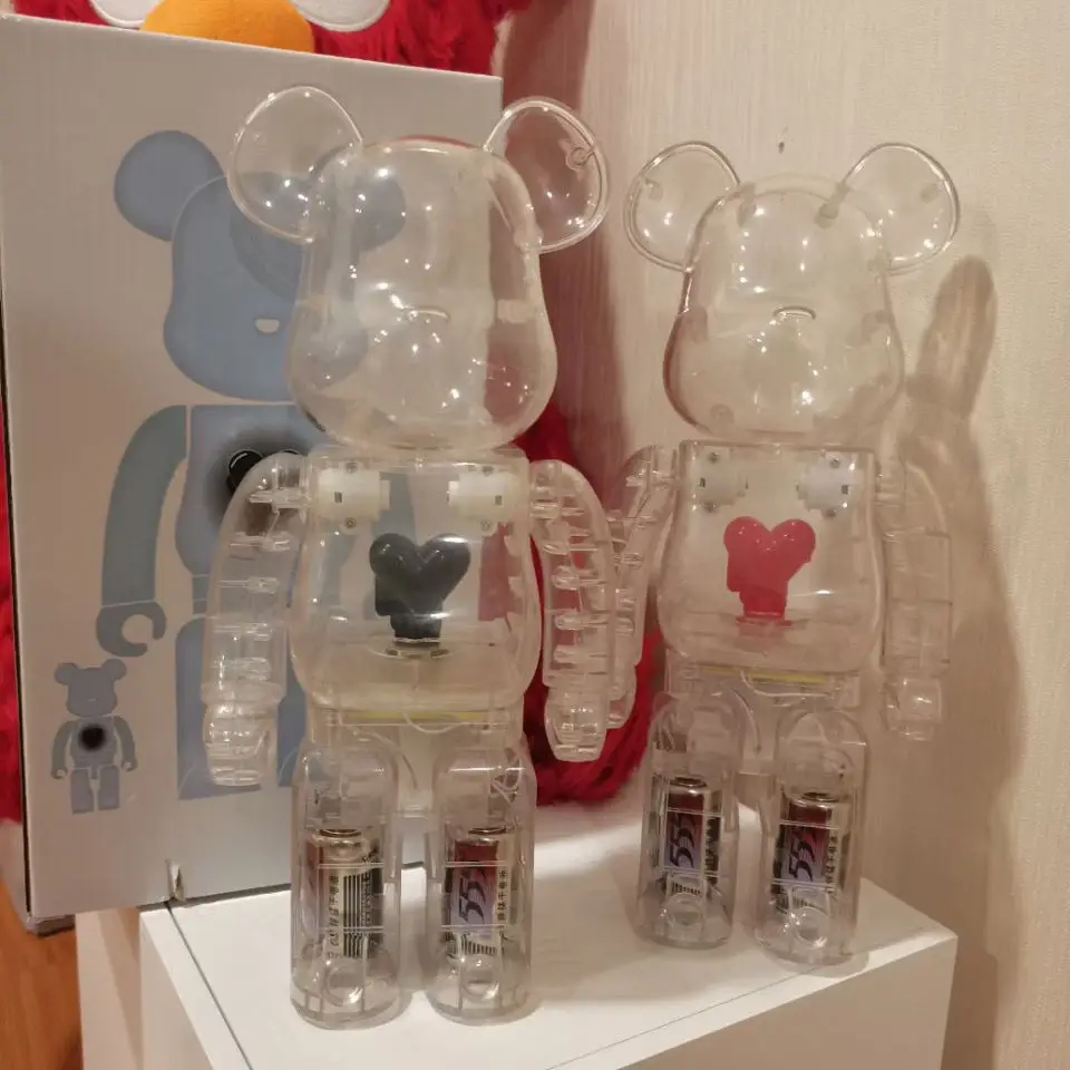 BEARBRICK 28 см 400% прозрачный медведь модель половинчатая кость модные игрушки
