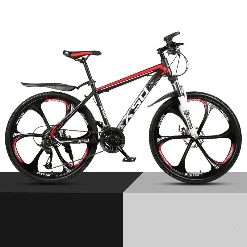 Günstig 26-zoll 21/24/27/30 Geschwindigkeit Berg Fahrrad Schock Absorption Geschwindigkeit Ändern Mechanische Scheiben Bremse Student Erwachsene Sechs-klinge Rad Fahrrad