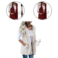 vest plush autumn winter hooded elegant double sided warm vest vest top for daily wear