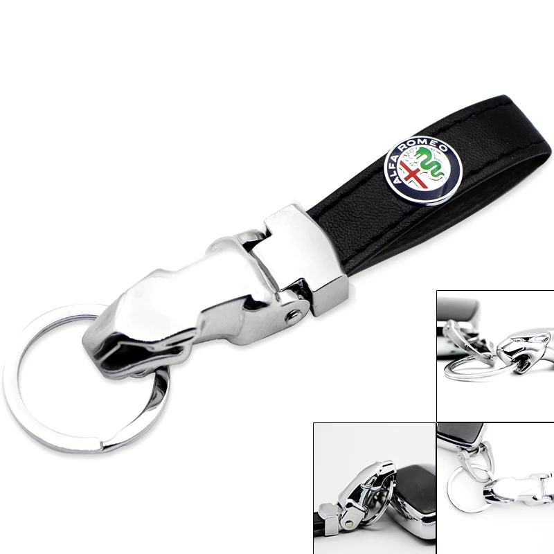 Металлический брелок с эмблемой автомобиля головой леопарда для Alfa alpha Romeo 159 147 156