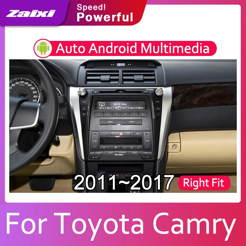 ZaiXi 2din автомобильный мультимедийный Android Автомагнитола для Toyota Camry Aurion 2011 ~ 2017