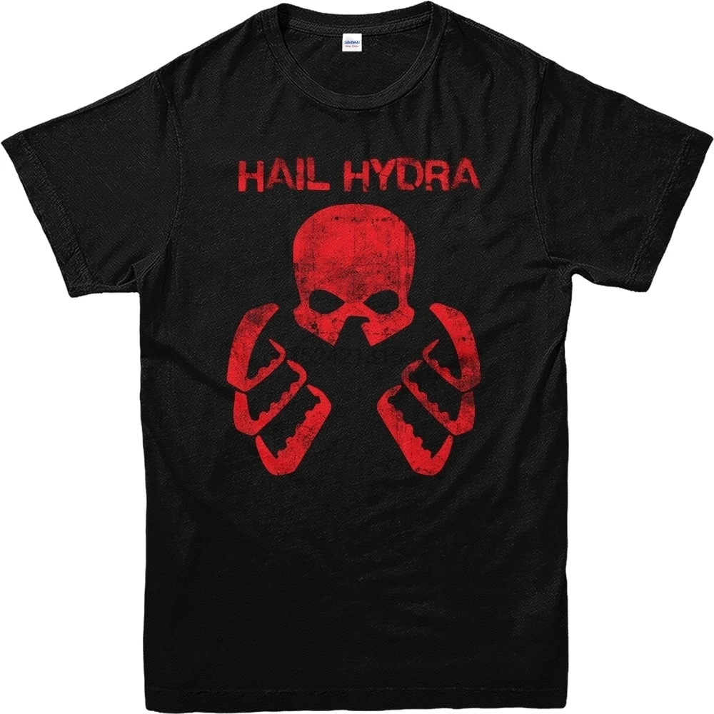 

Printed T Shirts Online Popular MenS Short Sleeve Agents Of Shield Hail Hydra O-Neck Tall T Shirt