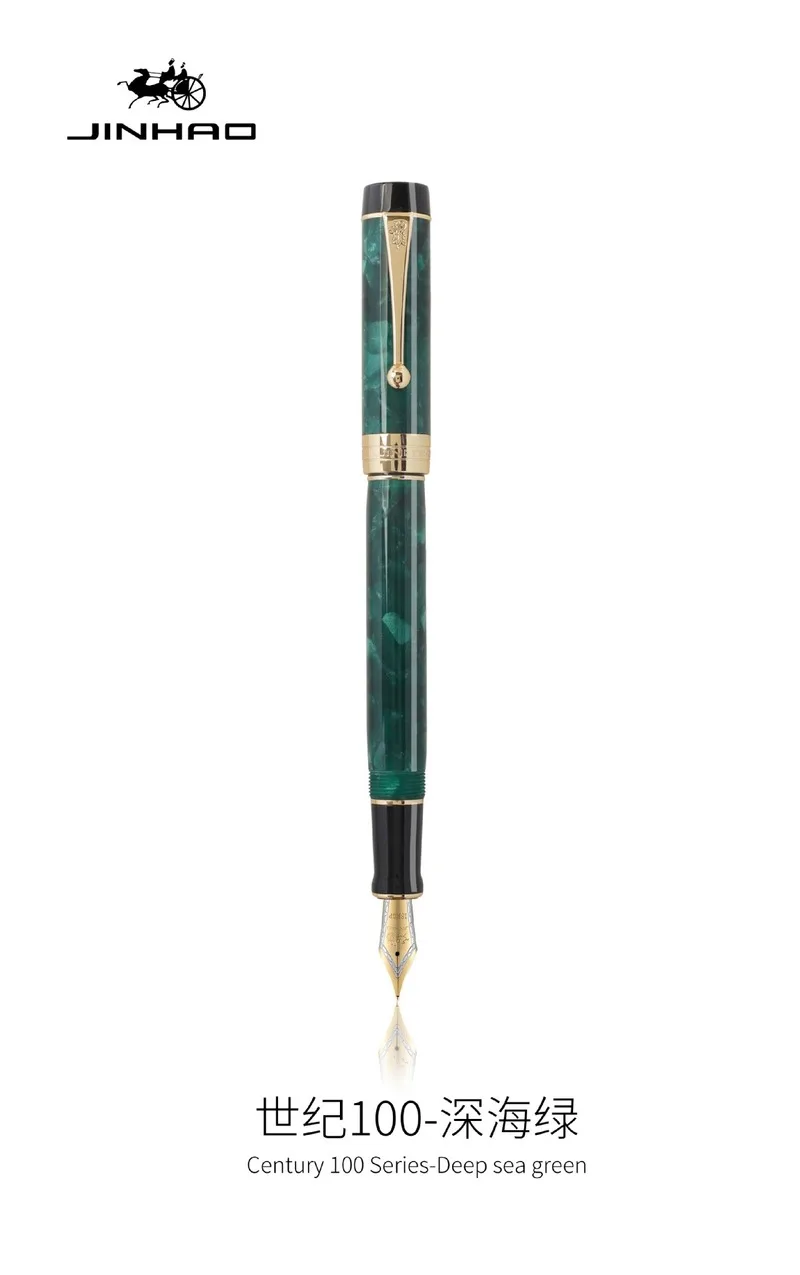 Jinhao 100 Centennial каучуковая авторучка EF/F 18KGP M/изогнутое перо 0 5/1 мм с конвертером