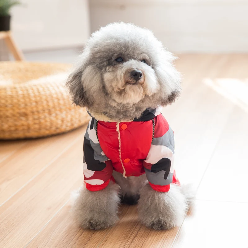 Hipidog Winter Dog Down Jacket Camouflage Warm Thicken Flag Snowsuit Dropshipping |