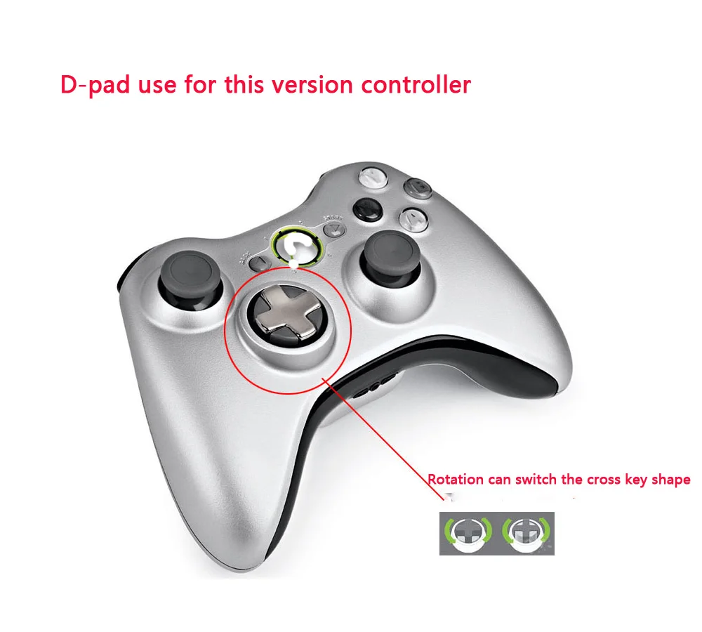 ChengChengDianWan 2 шт./лот черный Регулируемый Dpad/D-pad Вращающийся D-pad для Xbox360 беспроводной контроллер