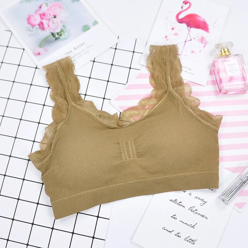 Женский/Женский хлопковый жилет Милая Сексуальная майка кружевной бюстгальтер