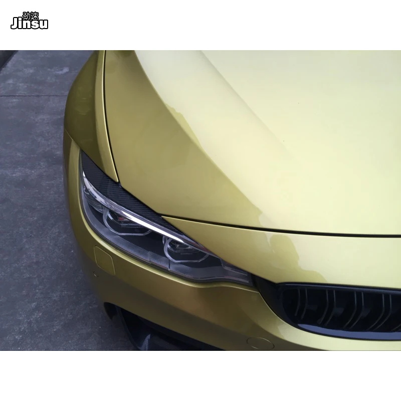 Углеродного волокна фары брови наклейки на веки для BMW F32 F33 F36 F82 M4 передняя фара 420i
