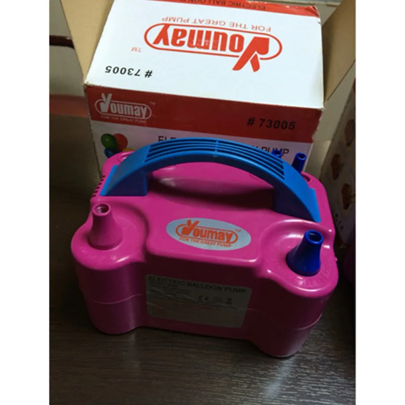 

Double Holes Inflatable Electric Balloon Pump AC 110V ABS Fireproof Car Styling Air Inflator Pumps Portable Air Compressor 220V