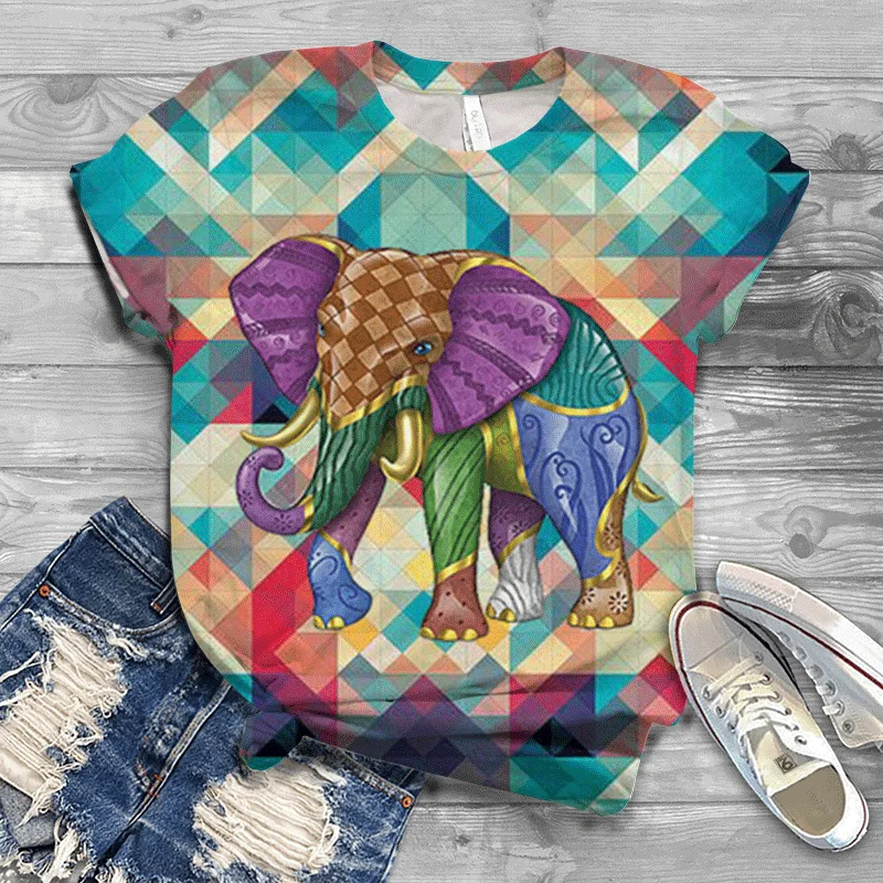 

Harajuku Large Size Small Size Cute Pattern New Ladies T-shirt 2021 Hot Style