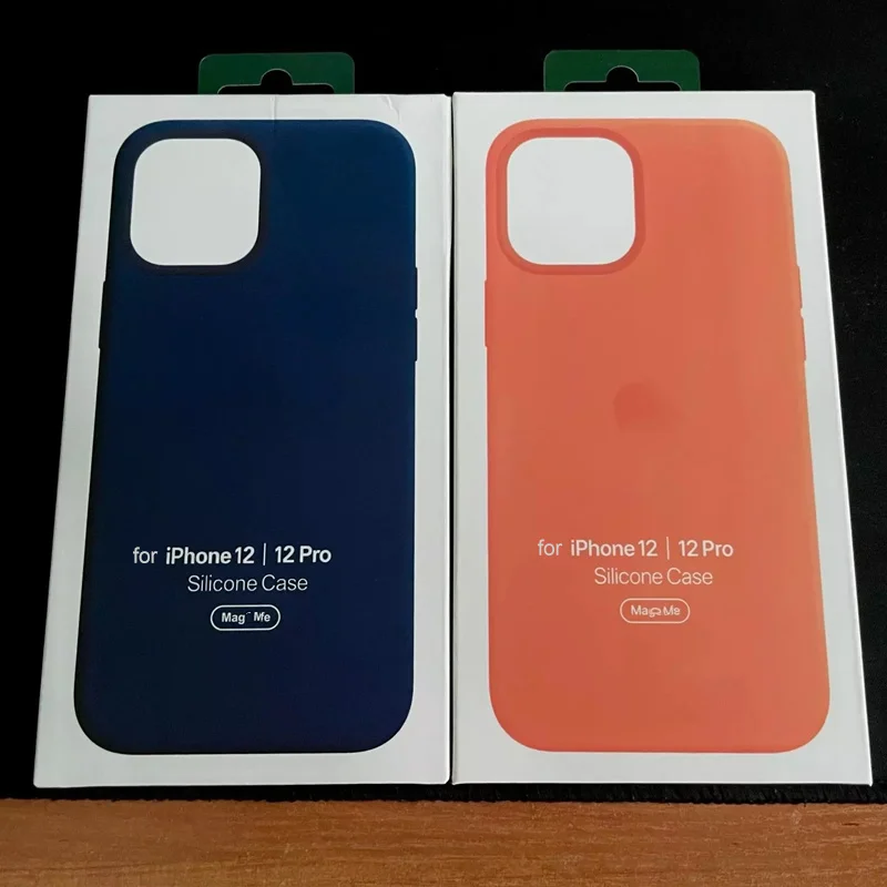 

Original Liquid Silicone Case for Apple iPhone 12 Pro Max 12 Mini Cases Magnetic Animation iPhone12 Official Cover