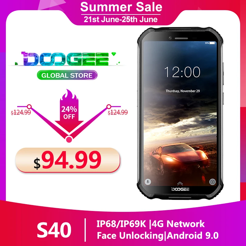 Водонепроницаемый смартфон DOOGEE S40 3+32 ГБ|Смартфоны| |