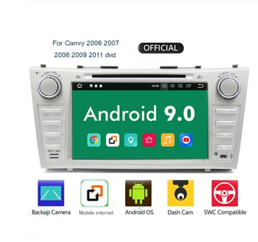 Android 9 0 2 Din автомобильное радио для Toyota Camry 2007 2008 2009 Автомобильный мультимедийный