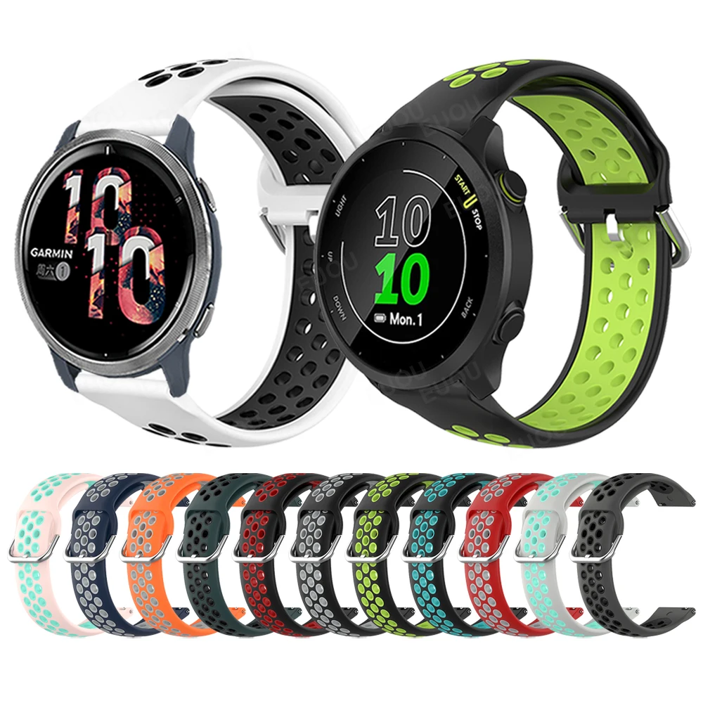 

Silicone Strap For Garmin Venu 2 Sq sport band Belt Vivoactive 3 4/Forerunner 55 245 645 Wristband Watchband Bracelet Wriststrap
