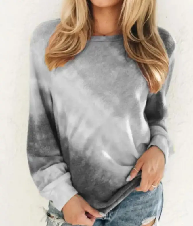 

Women Spring Winter Fashion Sweatshirt Femme Shirt Full Long Sleeve Casual Boho Befree Printed Colors Plus Sizes