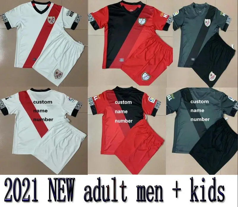 

Men+kids Rayo Vallecano soccer jersey 20 21 camisetas de ftbol Jos Pozo Beb Anton alvaro 2020 2021 Kits Football shirt