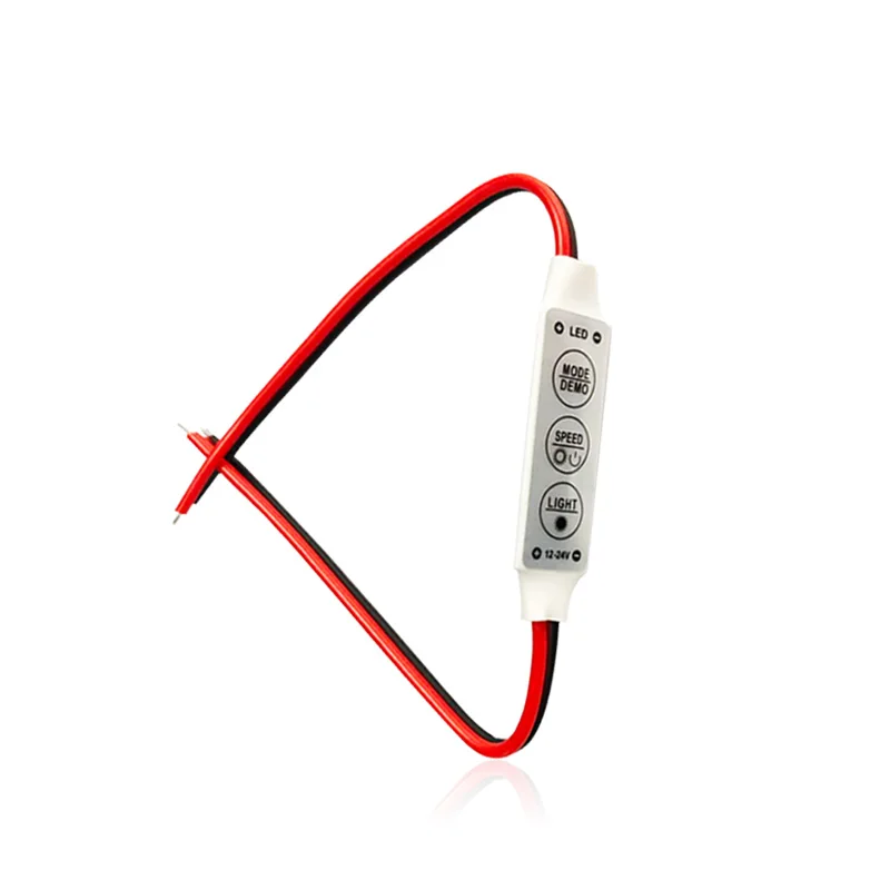 12 V 24 Mini 3 ключа одинарный RGB Цвет светодиодный контроллер Яркость диммер для 2835 3528
