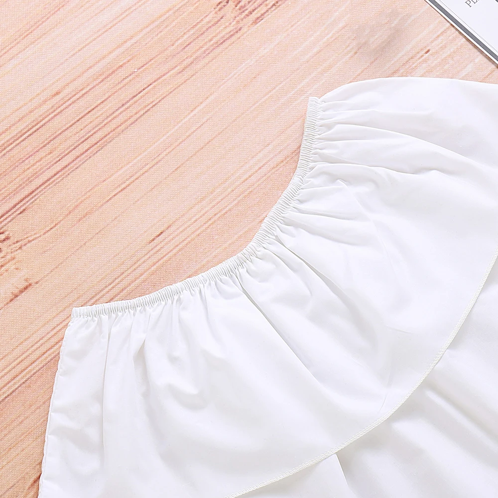 CYSINCOS/Летняя модная одежда для маленьких девочек малышей топы с открытыми плечами