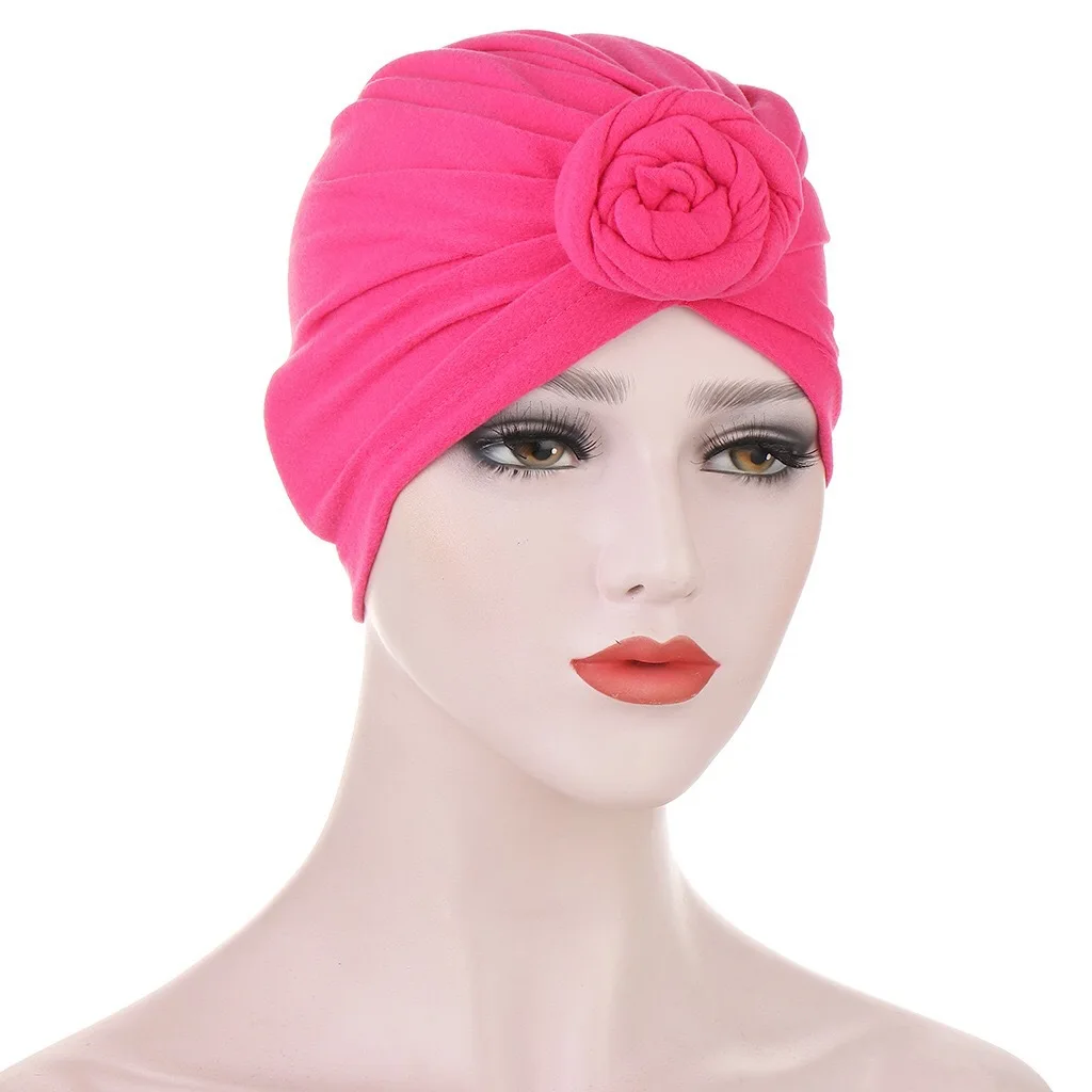 

New fashion European and American cotton cap snail knot solid color Indian scarf