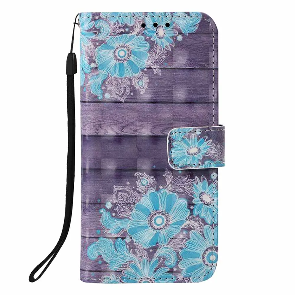 Blue Flower Чехол-бумажник флип-чехол для телефона для LG X Мощность 3 Stylo 4 Aristo 2 Plus G7 G8 V40 V50 ThinQ 5G K8 K9 K10 K11 K20 Plus кожаный чехол - Цвет: Blue Flower