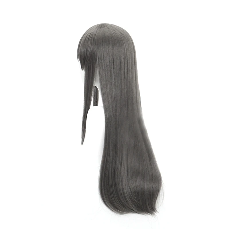 

Sakurajima Mai Cosplay Wigs Headwear Rascal Does Not Dream Of Bunny Girl Senpai Synthetic Hair Long Straight Gray Hair Wig