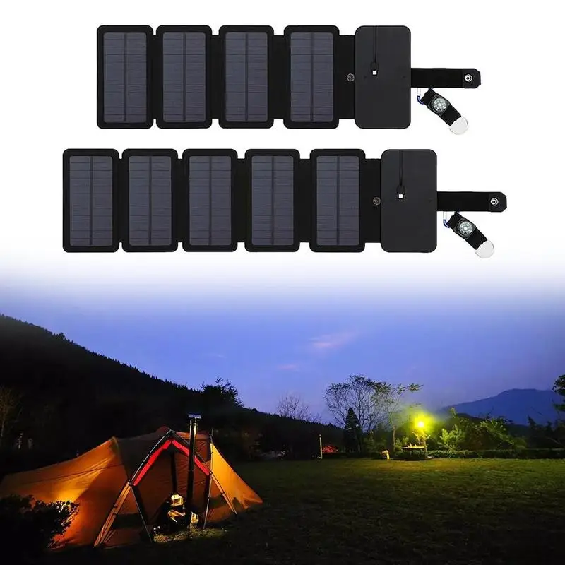 

Sunpower Folding 10W Solar Cells Charger 5V 2.1A Usb Output For Smartphones Panels Solar Portable Devices J1M9