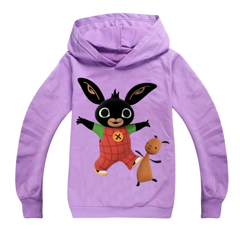 Г. Детская футболка толстовки с капюшоном Bing Bunny футболки с длинными рукавами для мальчиков и девочек, Bing Rabbit, пальто детский топ, футболка Enfan