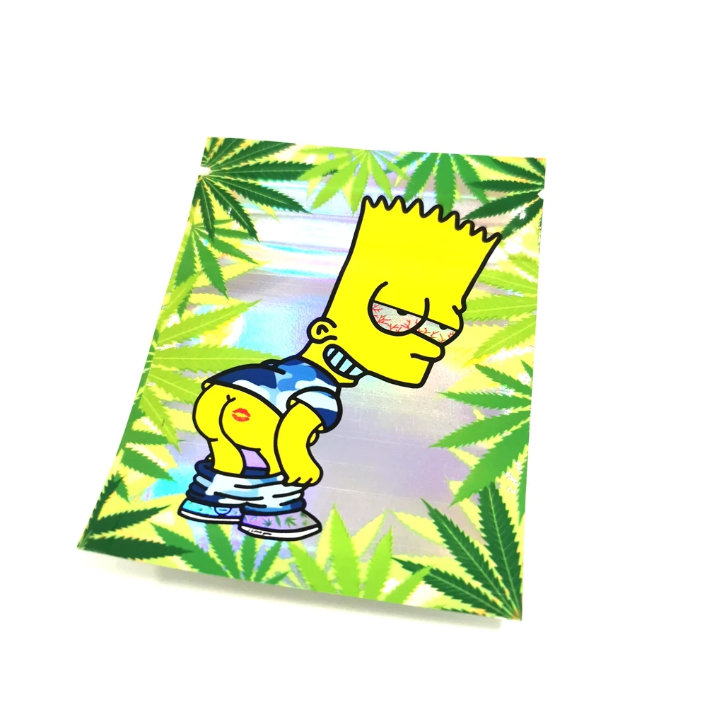 

10/20 pcs Cartoon Tobacco Bags 7*10 CM Zip Lock Pouches Aluminum Mylar Foil Food Bags Weed Package Bag Candy Man Mylar Bags