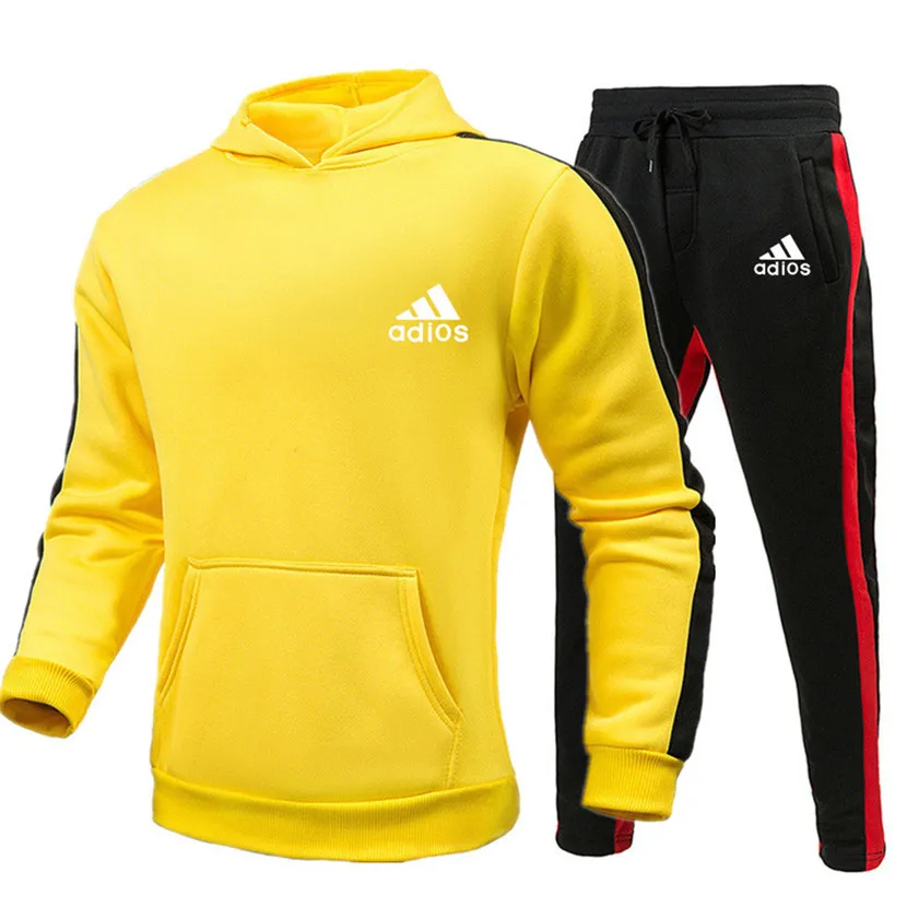 

Men's Sets Autumn Winter Patchwork Print Sweatshirt Top Pants Sets Sport Tracksuit Conjuntos Dos Homens Tracksuit Jogging Suits