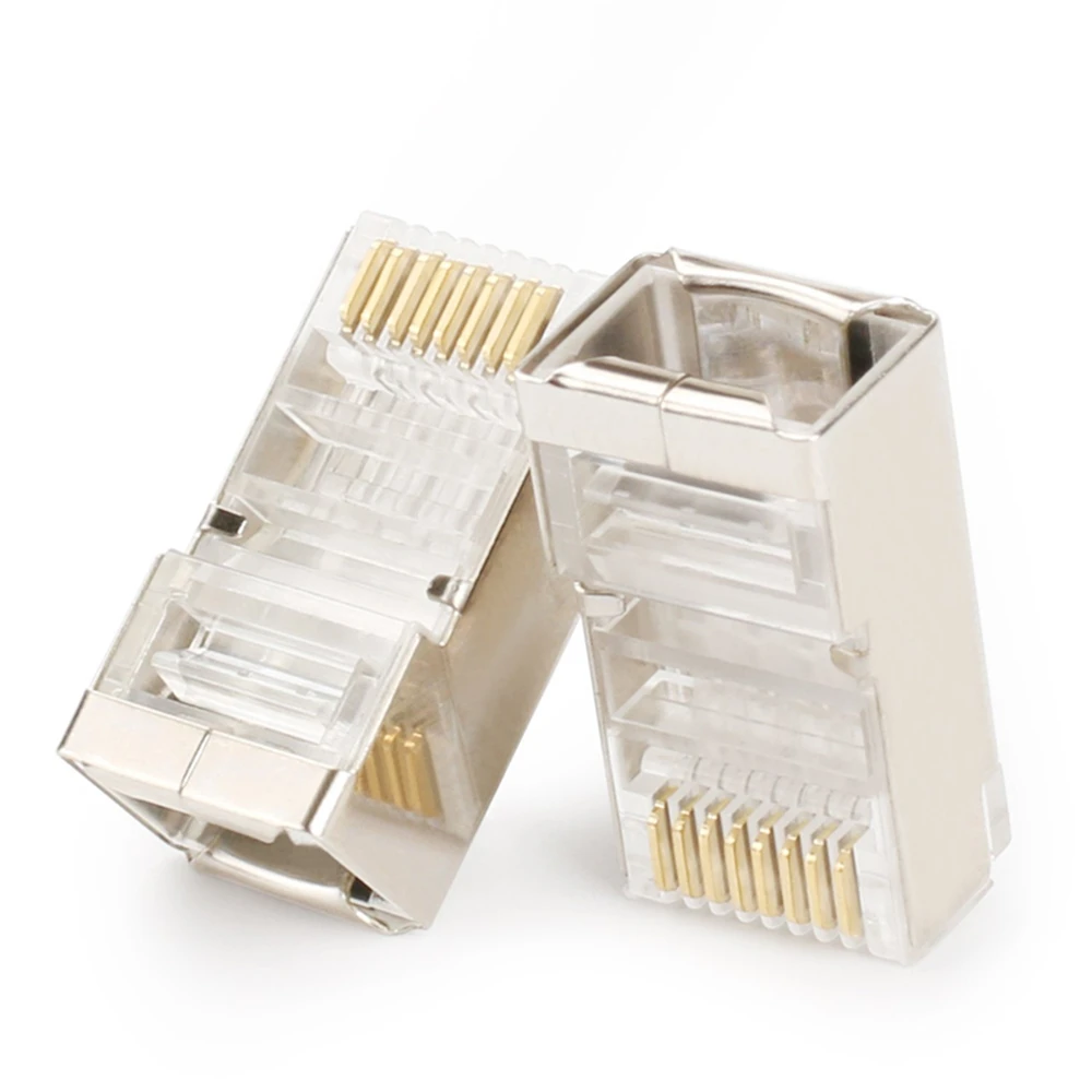 Модульный разъем Cat6 STP RJ45 8P8C для кабеля Ethernet Позолоченный Cat 6 ОБЖИМНАЯ сеть RJ 45