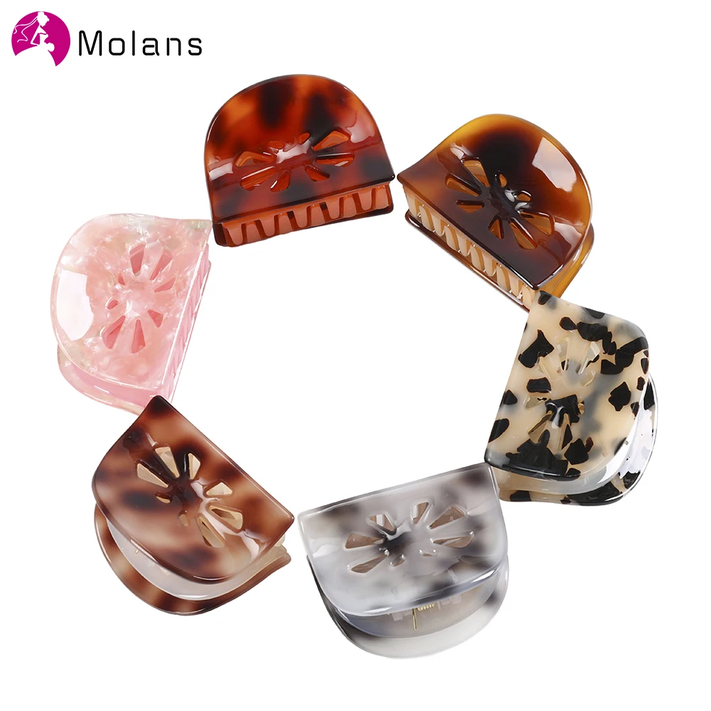 Женские прозрачные заколки для волос Molans Korea разноцветные пластиковые