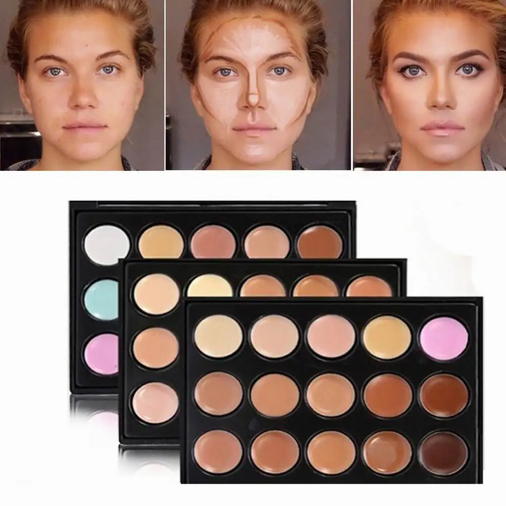 

15 Colors Face Concealer Camouflage Cream Contour Palette maquillaje profesional foundation paleta Concealer