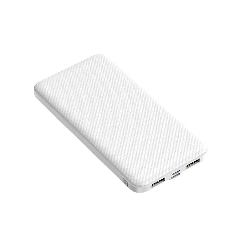 

10000mAh Ultra Thin Power Bank Double USB Output Fast Charger Portable External Battery Pack Phone Charger For iPhone 11 12 Pro