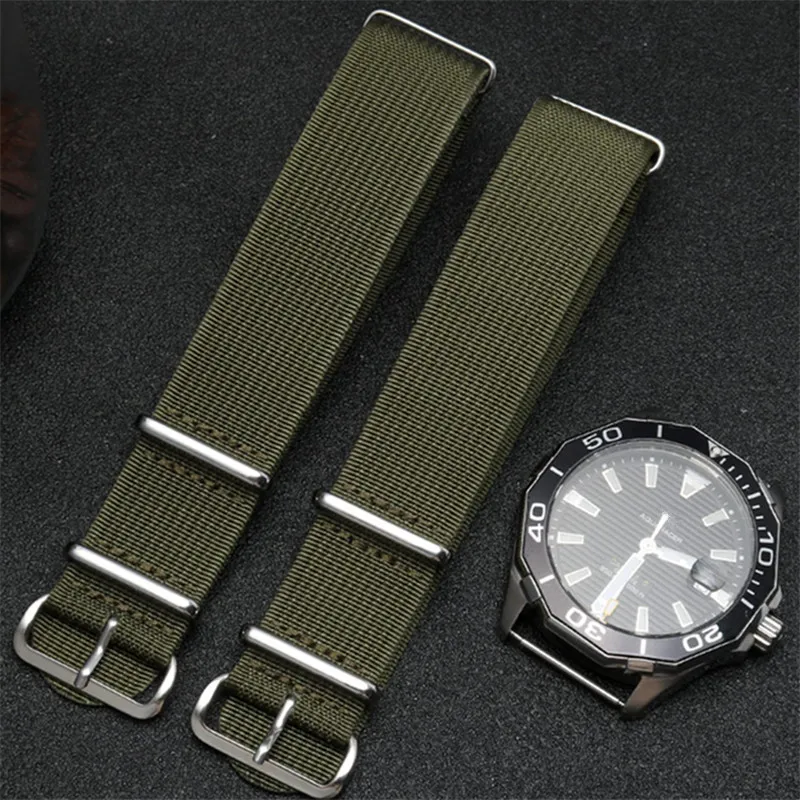 20mm 22mm watchband NATO nylon strap for S-eiko No. 5 R-olex watch band black blue armygreen canvas wrist bracelet