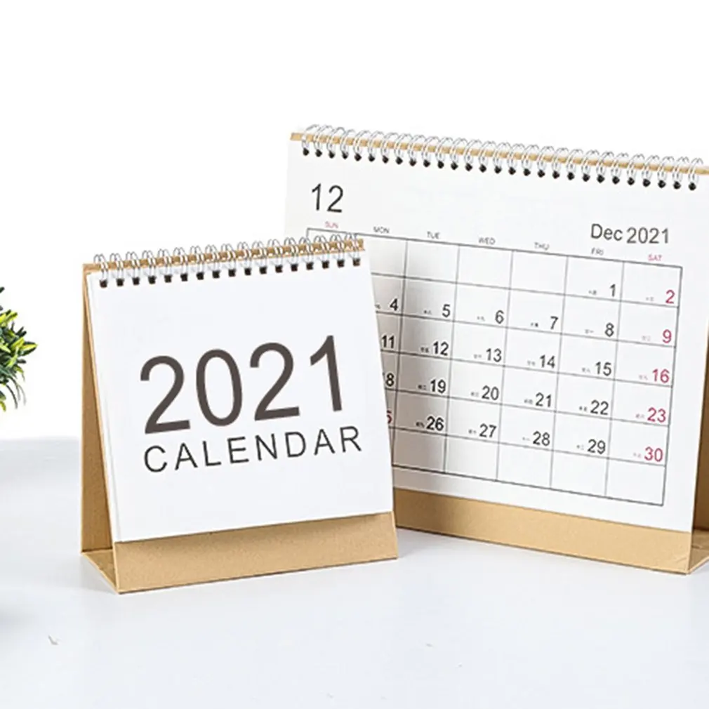 

Simple Calendar Creative Events 2021 Company Desktop Office Accessories Household Calendar Exquisite Gift