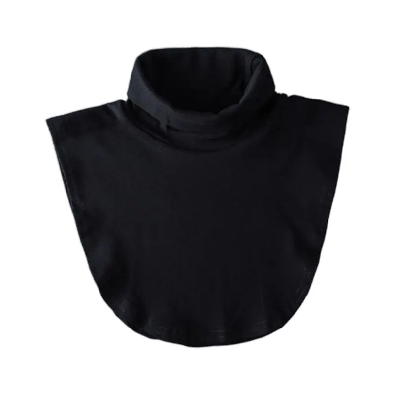 

2020 Fashion Women Girl Fake Collar Casual Style High Neck for Sweater Blouse Black Stripes/White Stripes