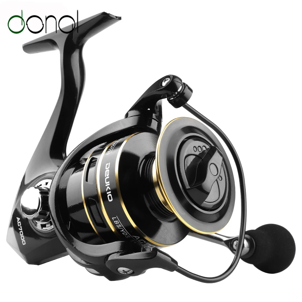 DONQL металлическая Катушка спиннинговая 5 2: 1 2000 7000 серия Правая Ручка Леска