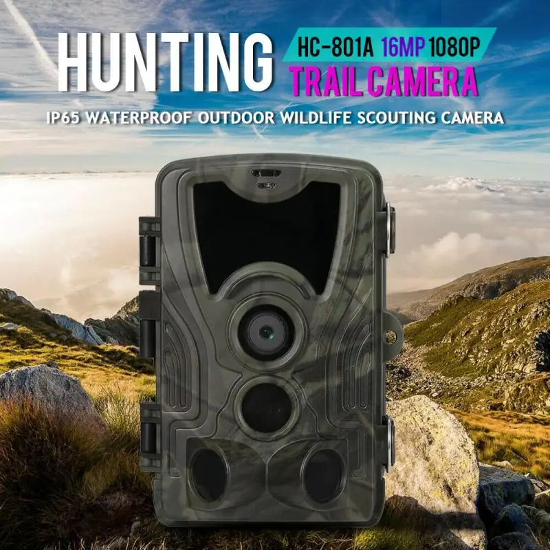 

HC801A Hunting Trail Camera Night Version Wild Cameras 16MP 1080P IP65 Photo Trap 0.3s Trigger Wildlife Camera Surveillance