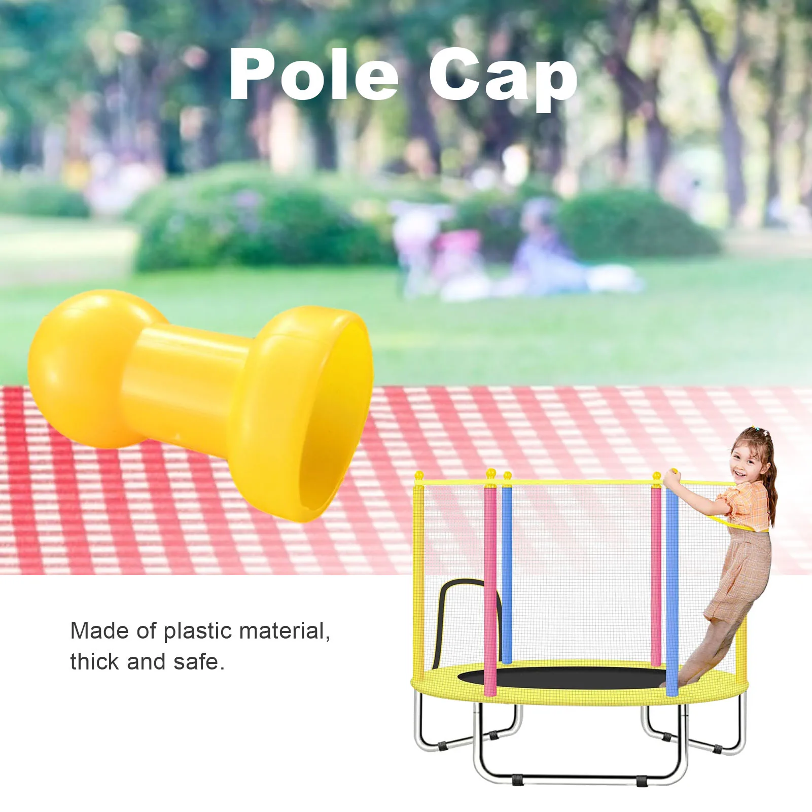 

Plastic Pole Cap Steel Pipe Top Cover For Children Trampoline