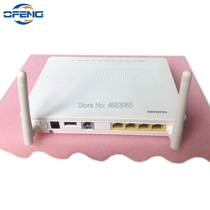

5 шт. модем Huawei HG8546M GPON ONT ONU, 1GE + 3FE + 1USB + 1TEL + Wifi, с 2 антеннами, беспроводной интерфейс, английская прошивка