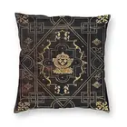 Чехол для диванной подушки Wicca Rustica, из полиэстера, с золотыми заклинаниями, для гостиной
