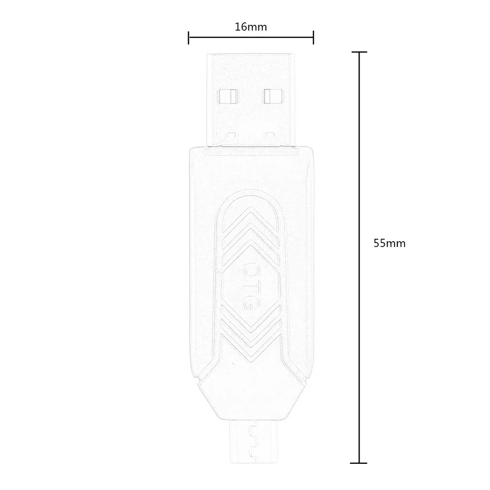 

ABS 55 x 16 x 10mm (L x W x H) Universal Card Reader Mobile phone PC card reader Micro USB OTG Card Reader flash memory