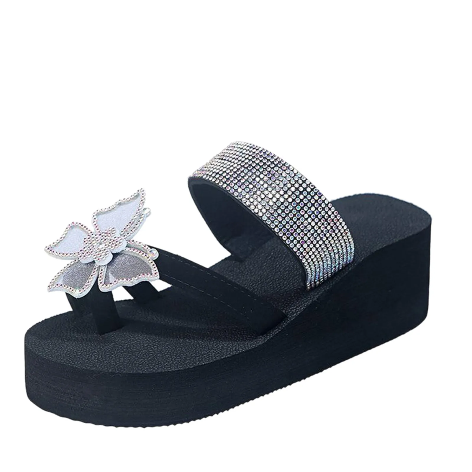 

Summer Sandals 2021 Women Girls Pearl Flat Bohemian Style Casual Sandals Beach Shoes Wedges Slippers Female Flip Flops Shoes