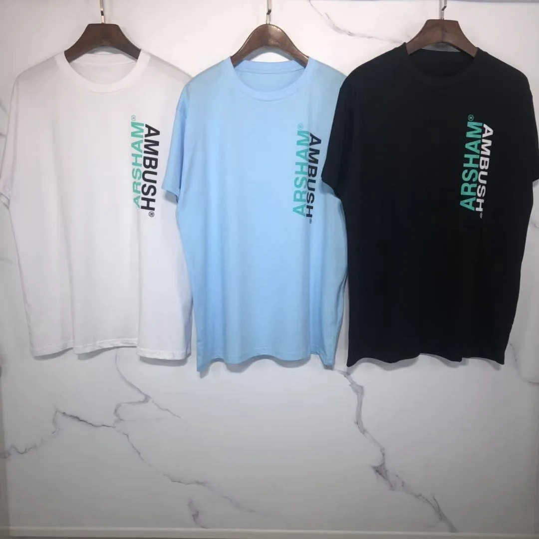 Базовая модель топ версия футболки с принтом аршам большие для мужчин и женщин парные хип хоп хлопковые