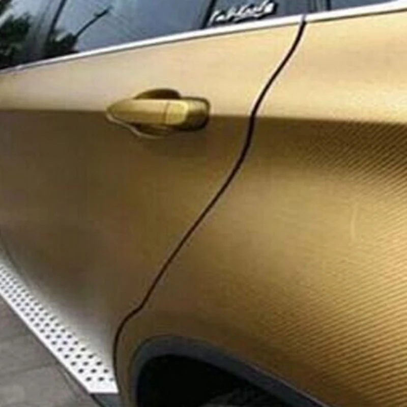 

10X127CM Car body Carbon Fiber Waterproof Film Vinyl Wrap Auto Decal 3D Bubble Sticker Free For Phone Car Interior Console Decor