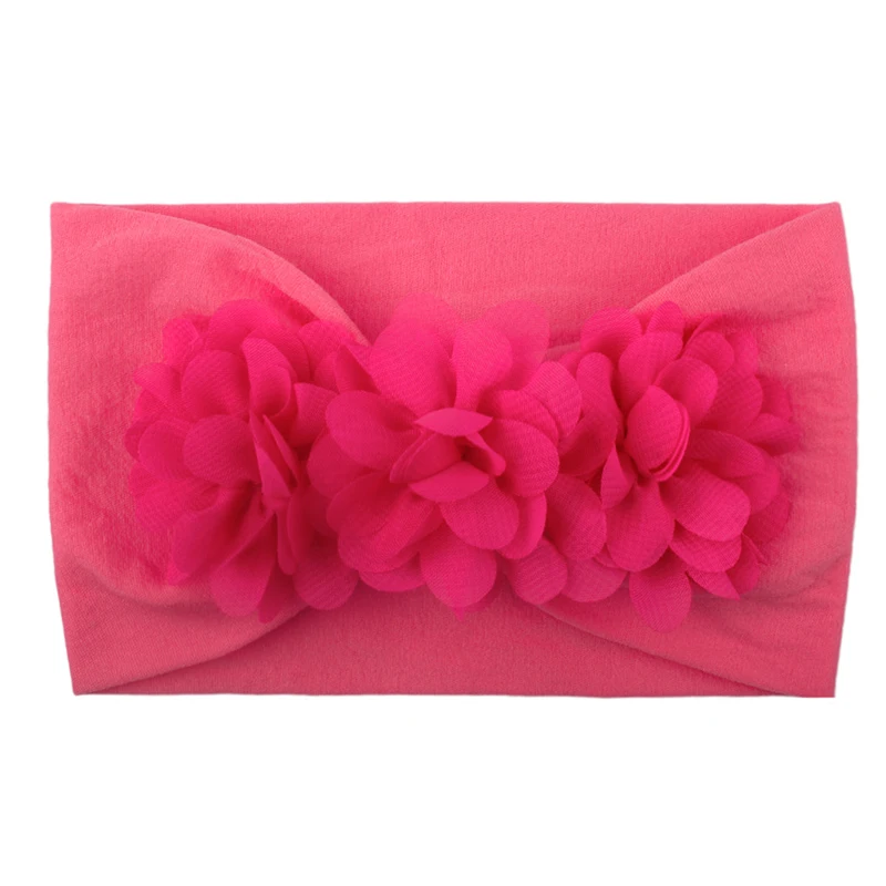 Rose Pink Новые детские повязки на голову для девочек, детские украшения для волос для девочек, тюрбан, твердые головные уборы, лента для волос, Бабочка, аксессуары для волос для девочек - Цвет: Rose Pink